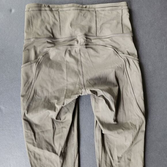 Lululemon Army Green Cropped Leggings - Picture 7 of 8